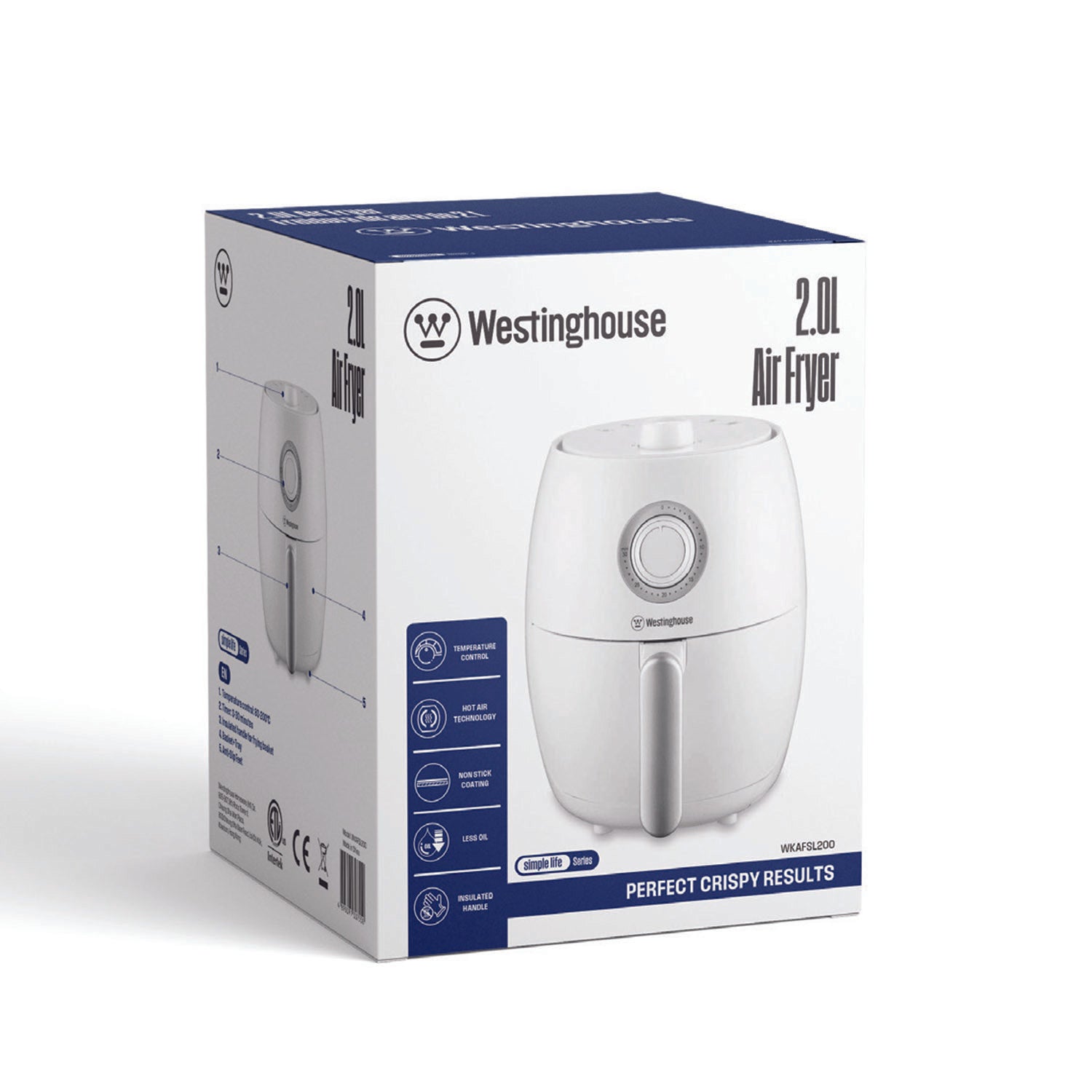 Westinghouse Simple Life 2.0L Air Fryer WKAFSL200 Westinghouse Simple Life 2.0L Air Fryer WKAFSL200